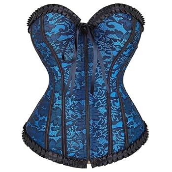 Amazon.com: Corset Top Bustier Lingerie Overbust Zipper